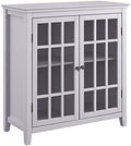 Gray Wood Double Door Cabinet Y7665