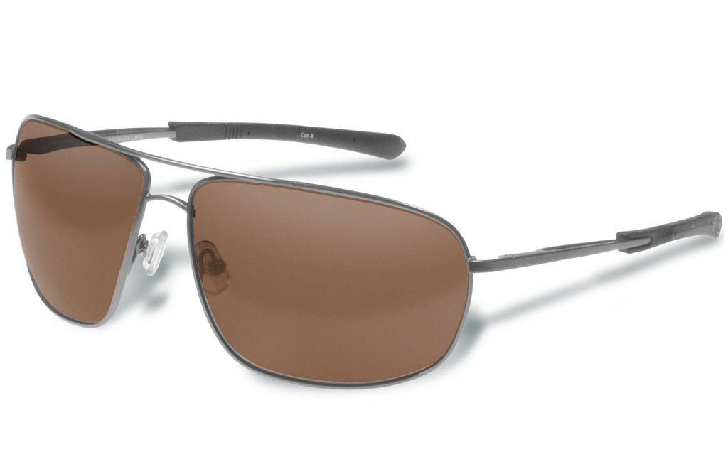 Polarized Shiny Gun Brown Sunglasses F89842
