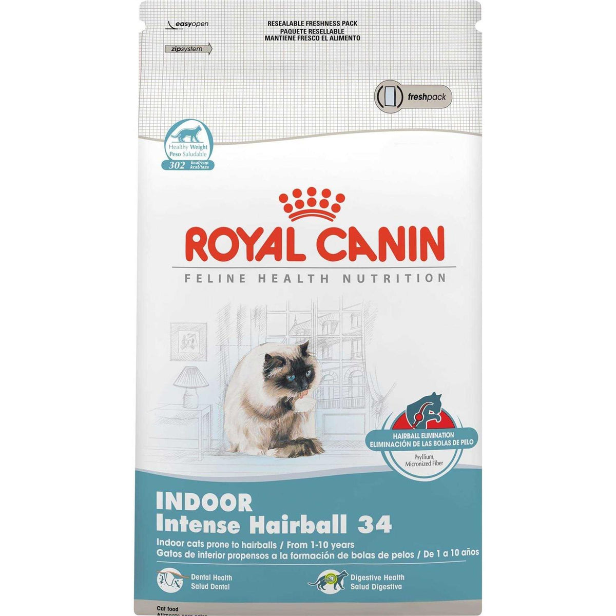 Indoor Intense Hairball 34 Cat Dry Food Y584