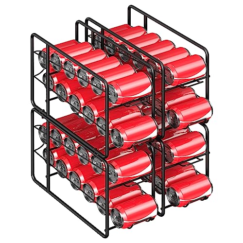 4 Pack Black Stackable Can Dispenser Rack G52458
