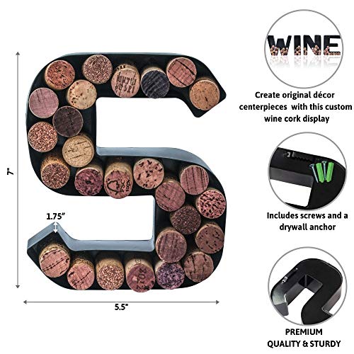 Metal Letter Wine Cork Keepsake Saver & Holder B565927