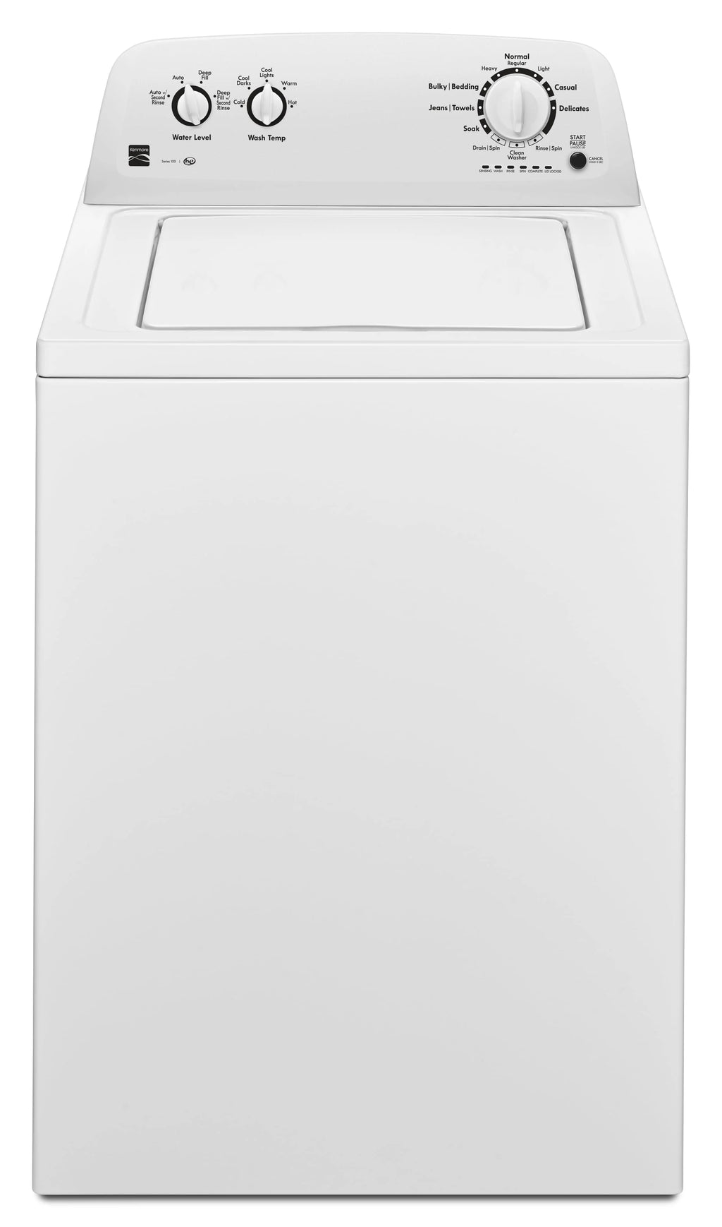White Top-Load Washer with Dual Action Agitator, 3.5 Cu. ft. Capacity H69017