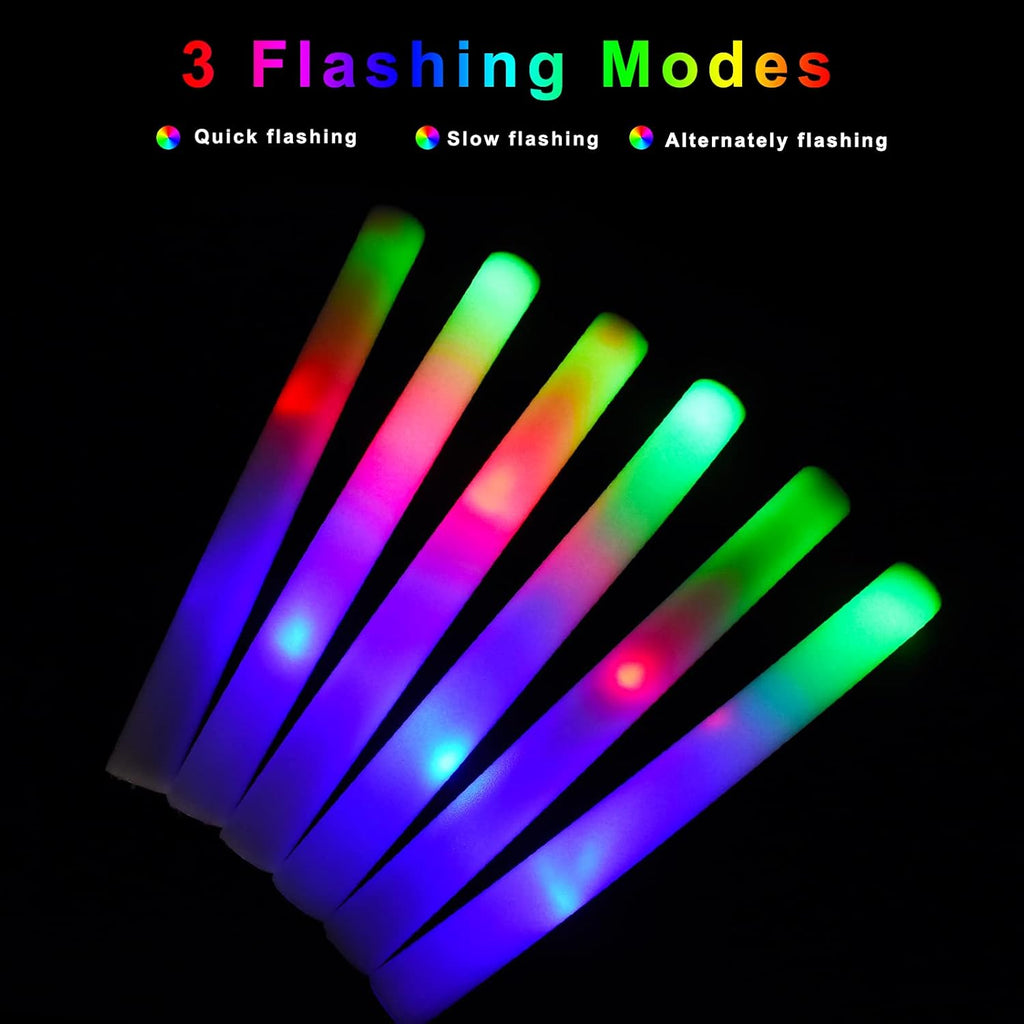 24 Pcs LED Foam Sticks Glow Batons F712220