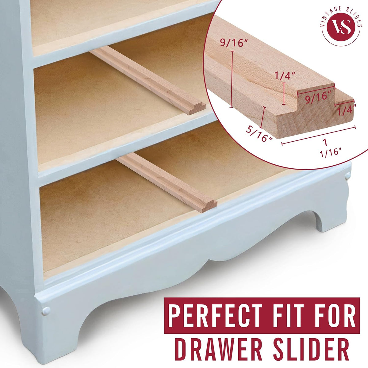 Natural Maple Wood Drawer Slide P380249