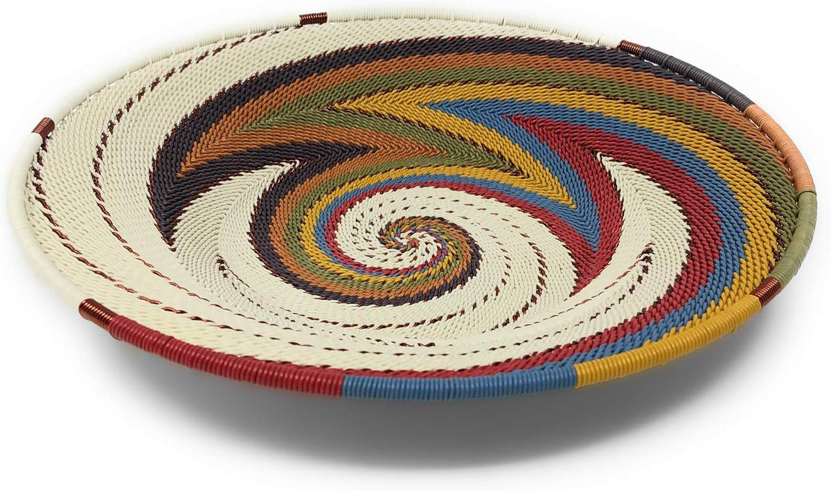 Zulu Telephone Wire 8-inch Platter Basket D2530
