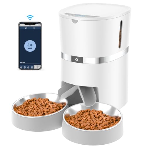 Automatic Cat Feeder with Two-Way Splitter and Double Bowls G505368