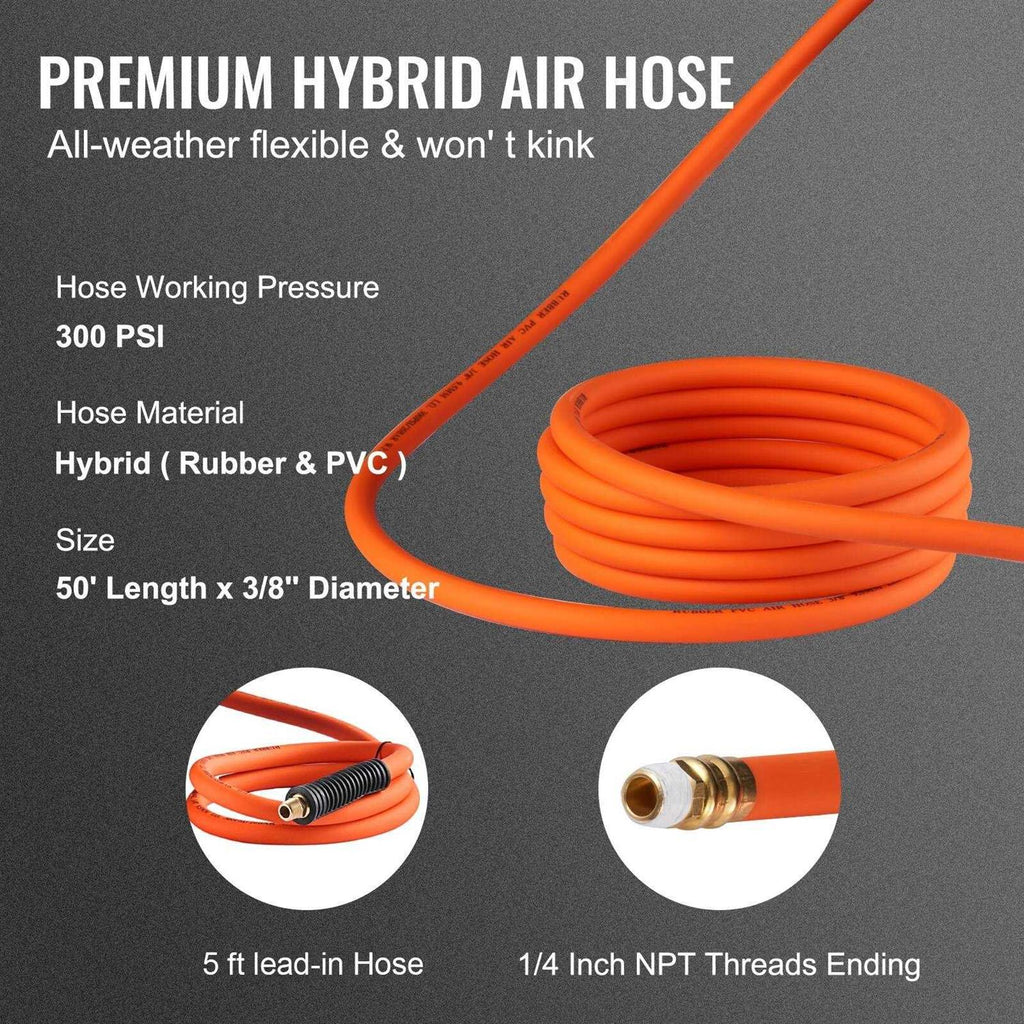 3/8 in x 50 ft Hybrid Air Hose Reel O4006