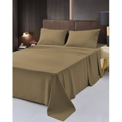 Rayon Sheet Set California King Brown U661