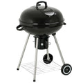 22" Round Portable Charcoal Kettle Grill With 2 Wheels, Black M5590