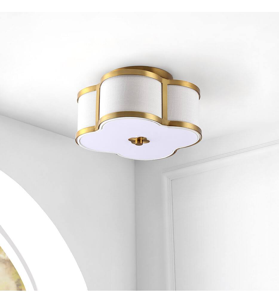 13 in. Brass Gold Metal Flush Mount B332