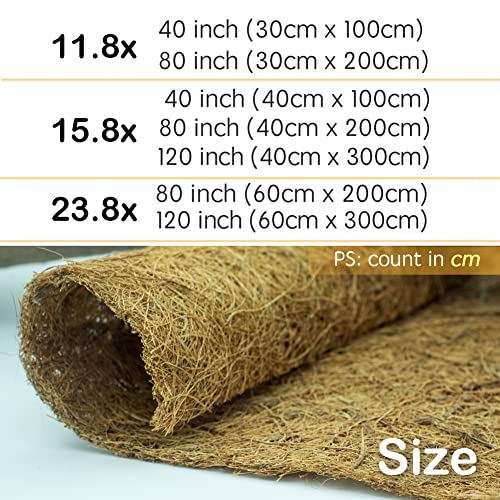12x80 inch Natural Coconut Fiber Liner Roll D722