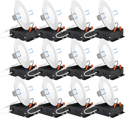 12 Pack 4 Inch Ultra Thin LED Recessed Ceiling Lights G46176