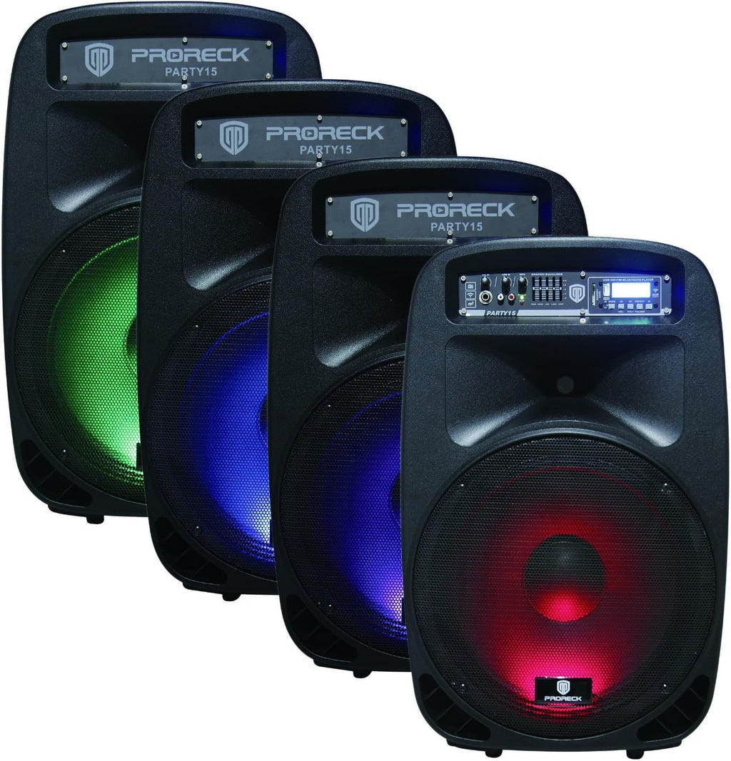 Portable 15-Inch 2000 Watt 2-Way Powered PA Speaker System F183345