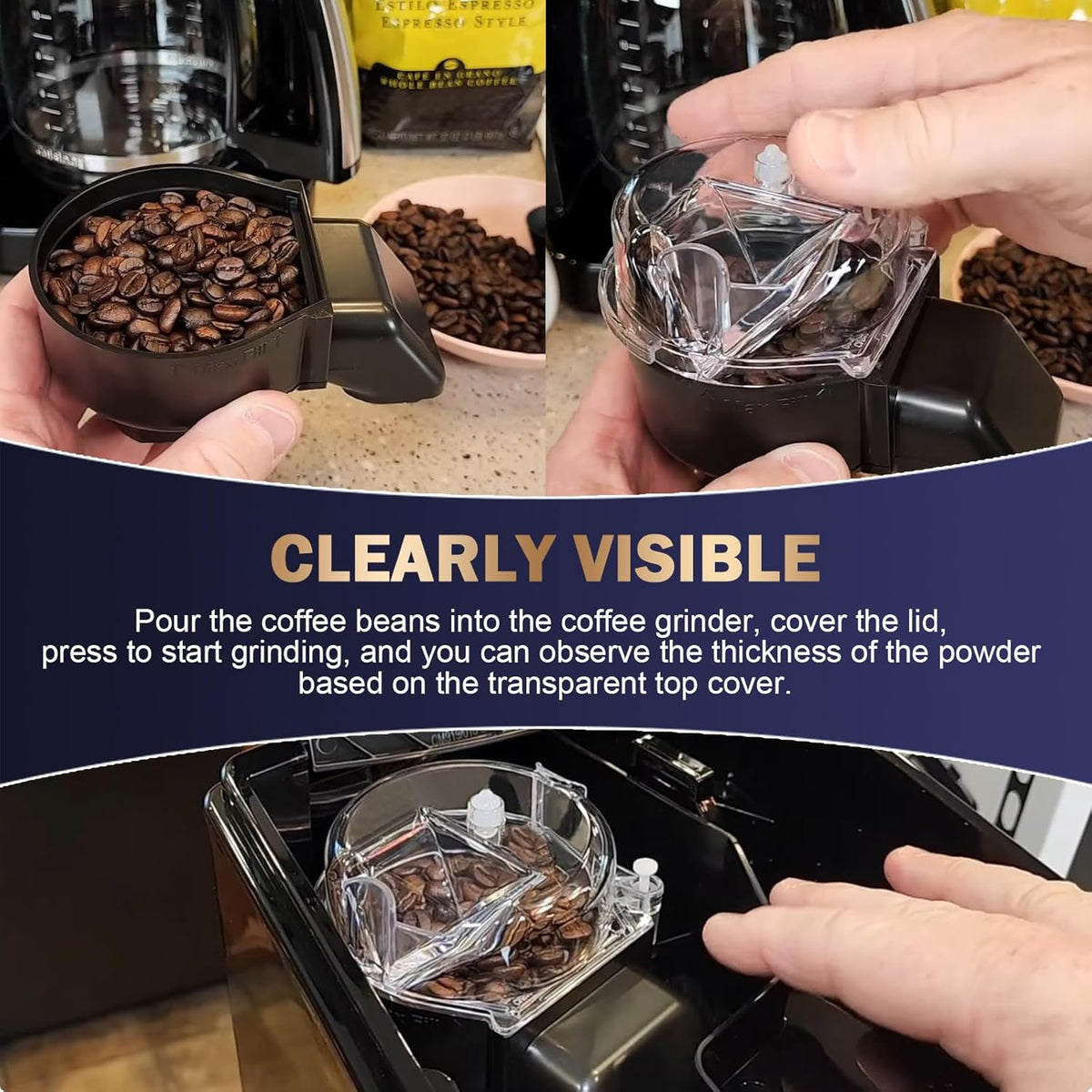 Clear Replacement Grinder Assembly Lid V400