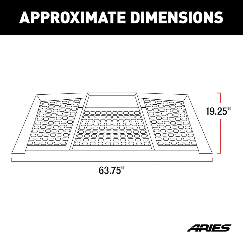 Black Aluminum Truck Headache Rack Cab Protector R2576