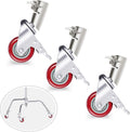 3 Packs Swivel Caster Wheels Set with 75mm Diameter Metal Construction R7294
