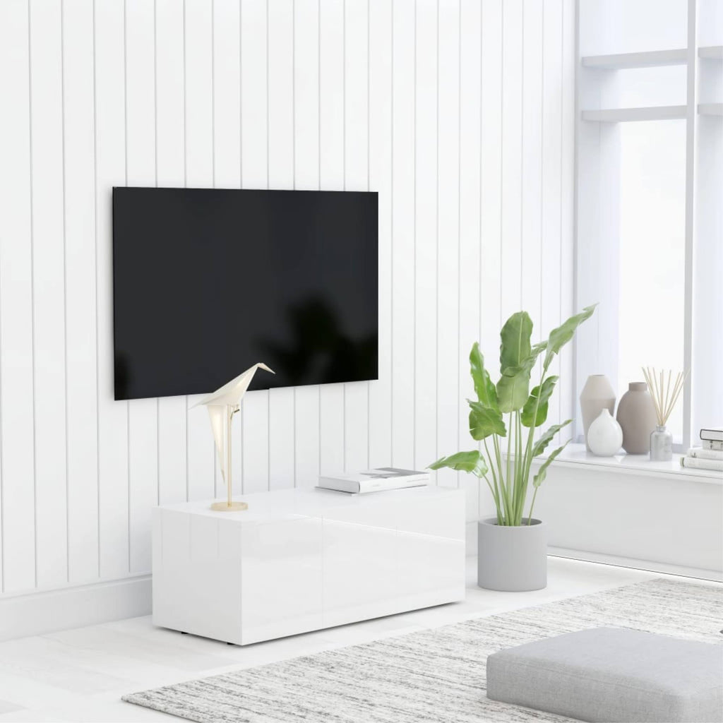 High Gloss White Chipboard TV Cabinet G747