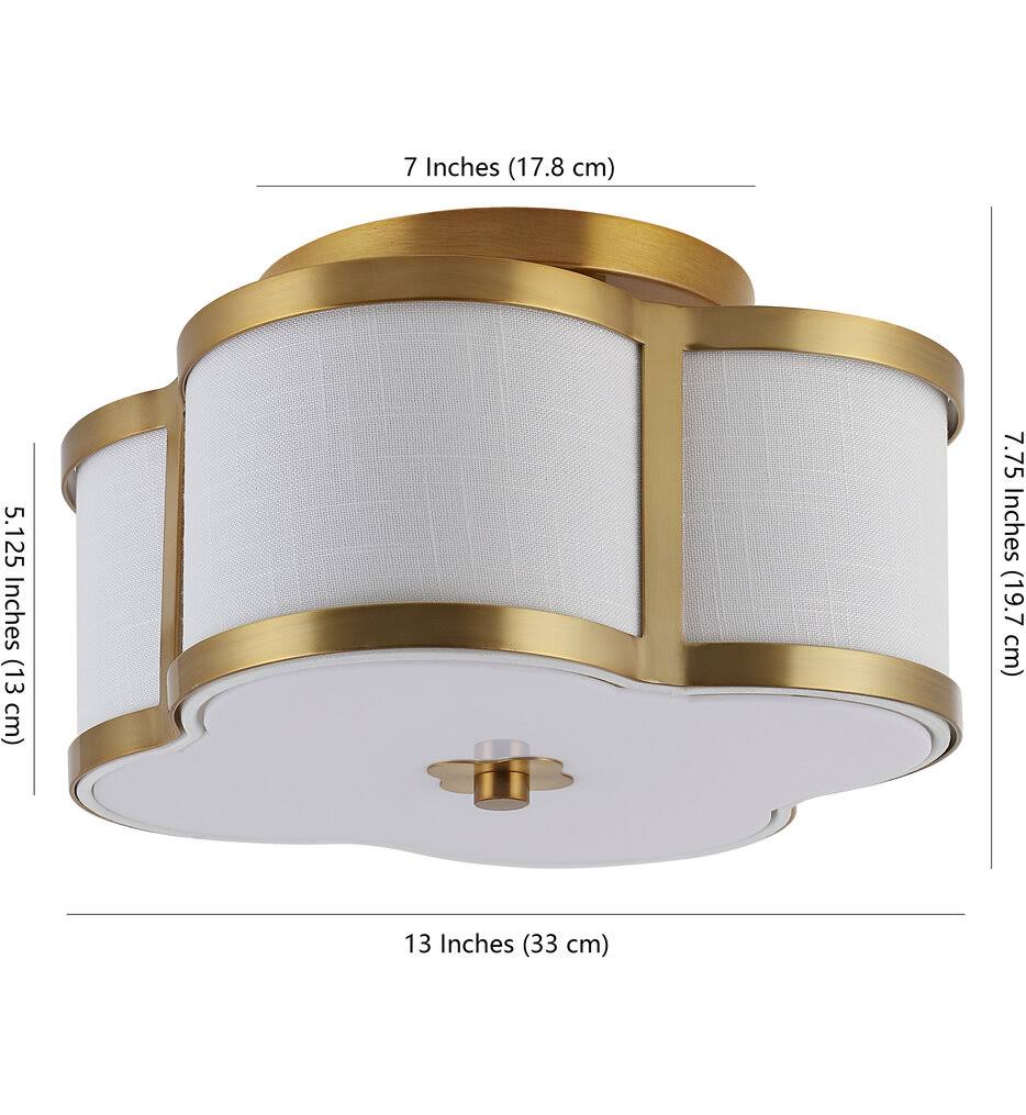 13 in. Brass Gold Metal Flush Mount B332