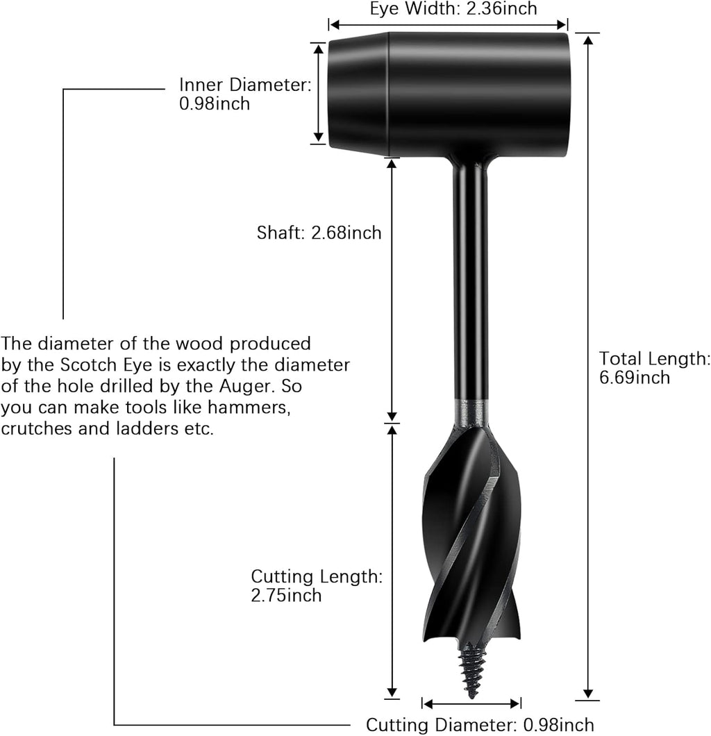 Brown Leather Case Hand Auger Wrench R391