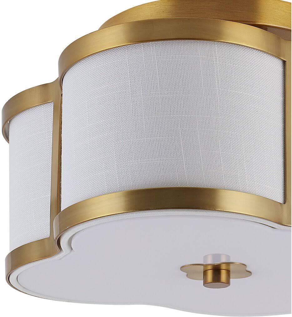 13 in. Brass Gold Metal Flush Mount B332