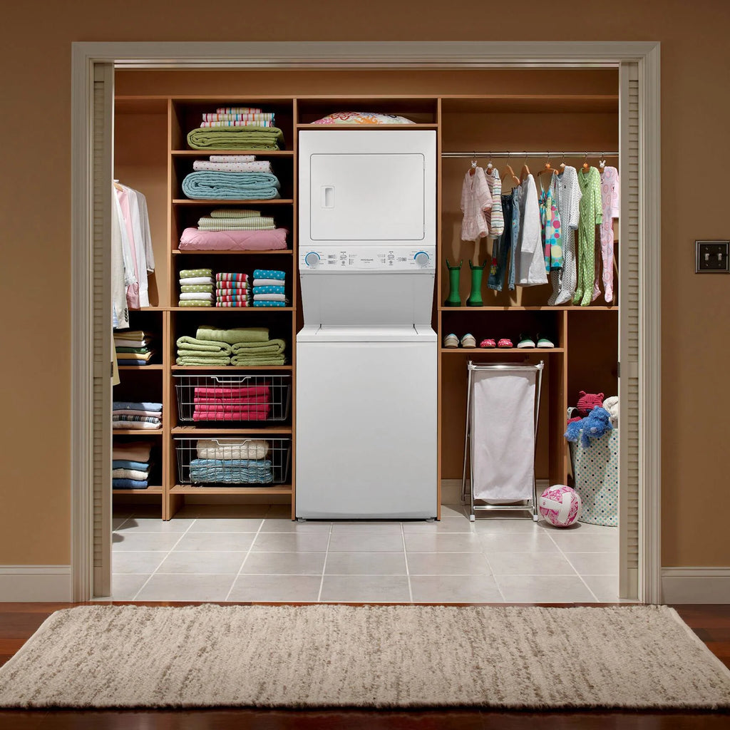 White Electric 4.5 Cu. Ft. Washer and 5.5 Cu. Ft. Dryer Laundry Centre U45126