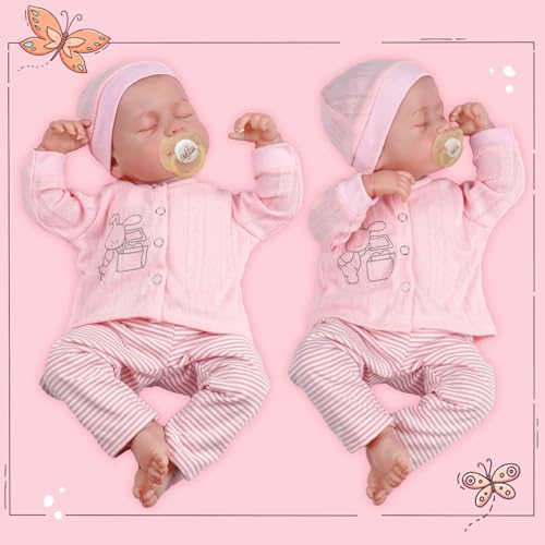 18 Inch Soft Body Realistic Reborn Baby Doll with Clothes and Toy Accessories A384020