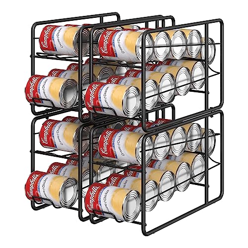 4 Pack Black Stackable Can Dispenser Rack G52458
