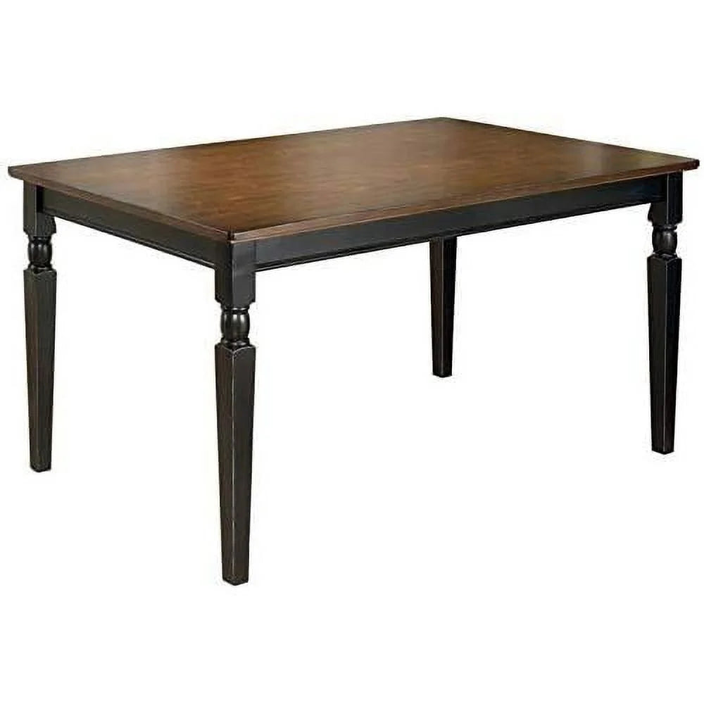 Solid Two-Toned Rectangular Dining Table W4553