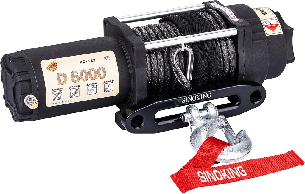 6000lb 12V Winch with Synthetic Rope and Wireless Remote Control Y753