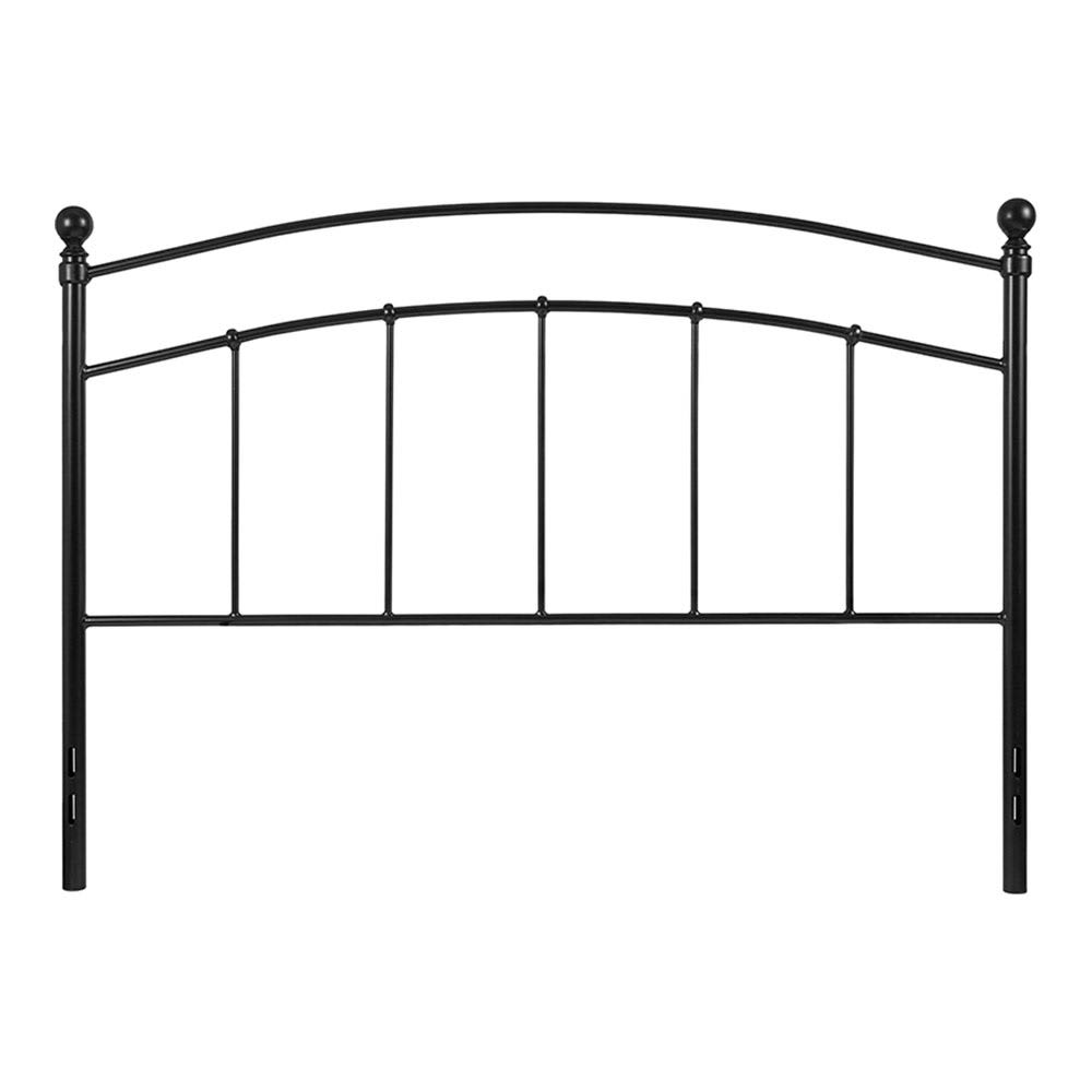 Black Metal Queen Size Open Slat Headboard S4128
