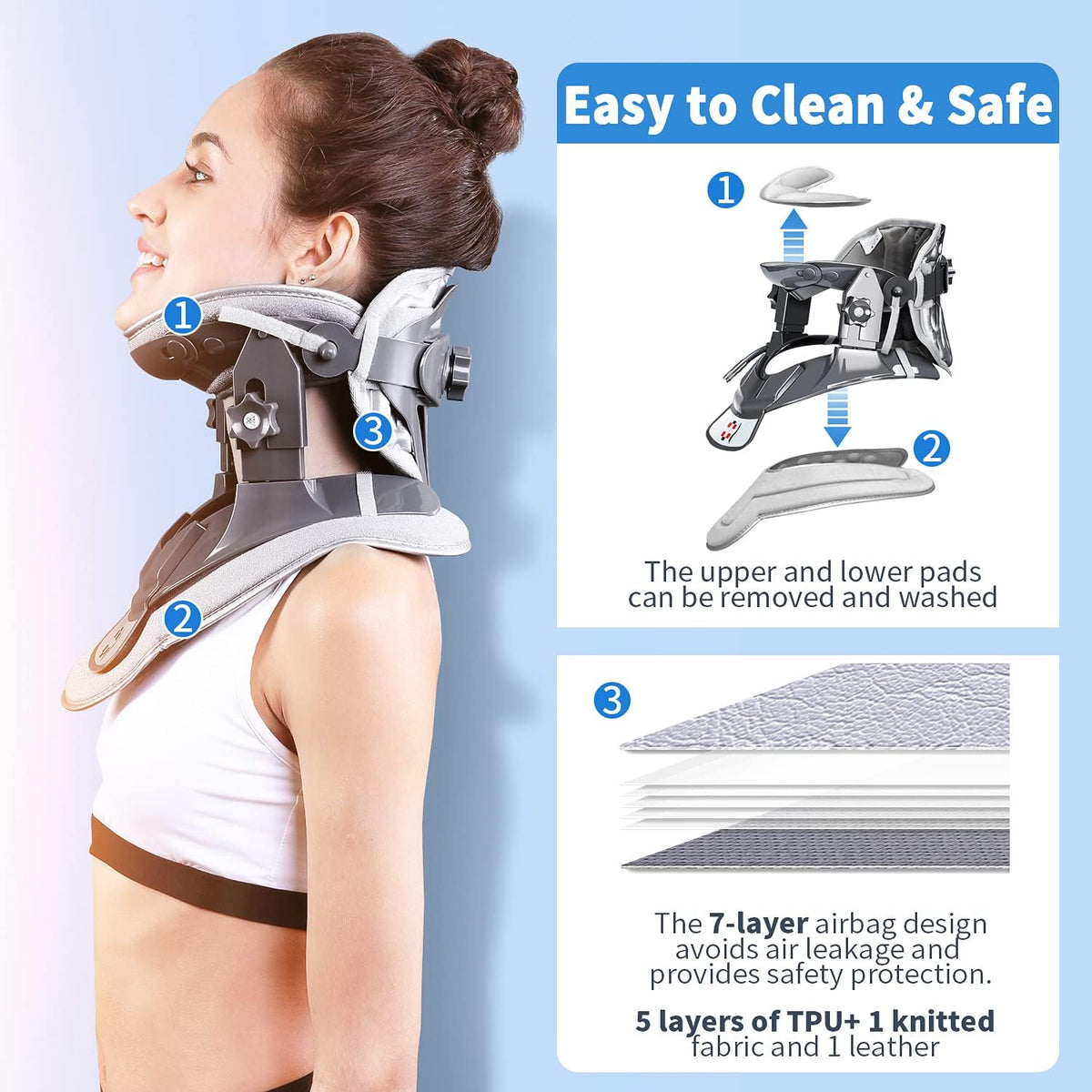 Cervical Neck Traction Device with Airbag Support E7103