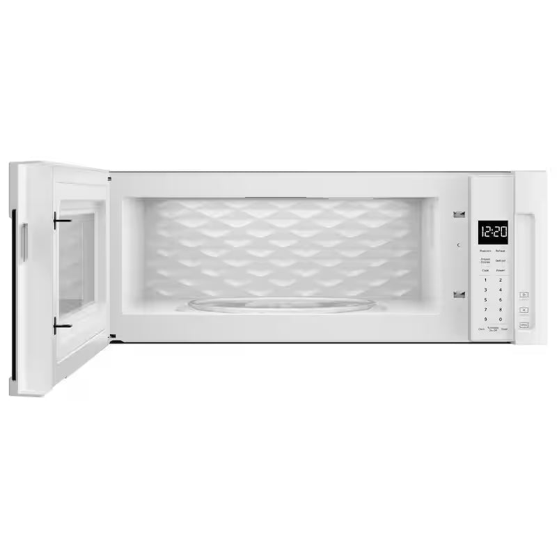 White Low Profile Microwave Hood Combination N319