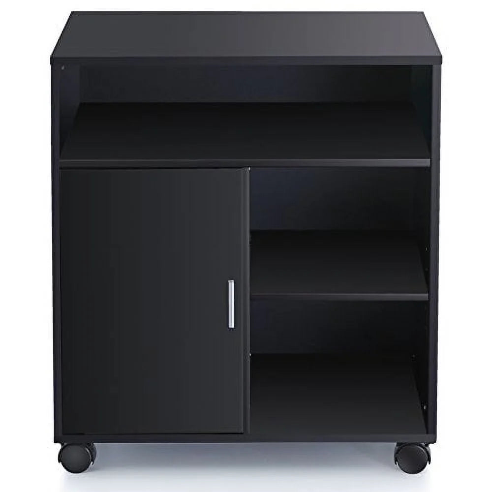 Black Mobile File Cabinet with Storage C13683