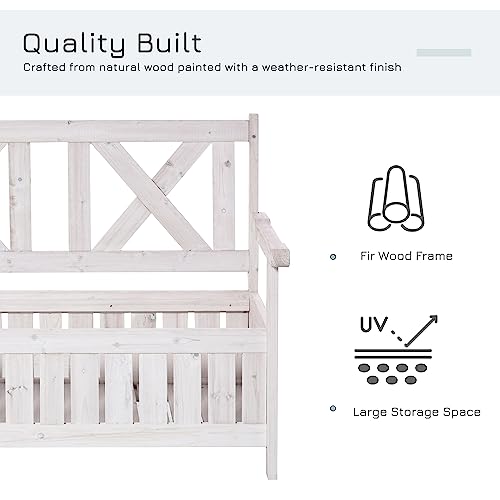 Wooden Storage Bench with Storage Box P4389