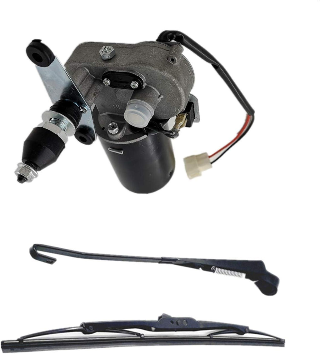 12V Universal Electric Windshield Wiper Motor Kit for UTV ATV Windshields, 110° Sweep, 17.7" Arm, 15.7" Blade Pack of 2 P839