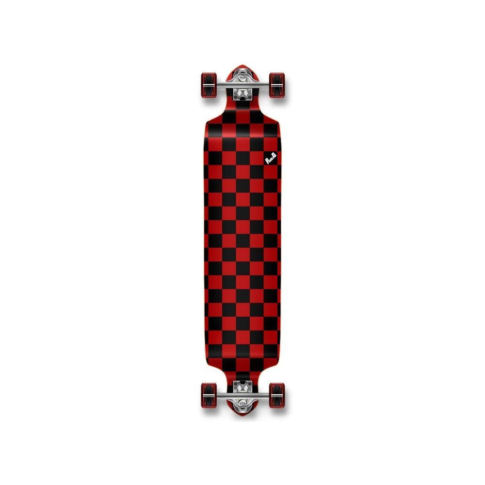 Checker White Drop Down Longboard Complete S234