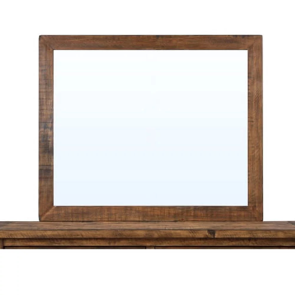 41 x 34 Square Pine Wood Dresser Mirror P864