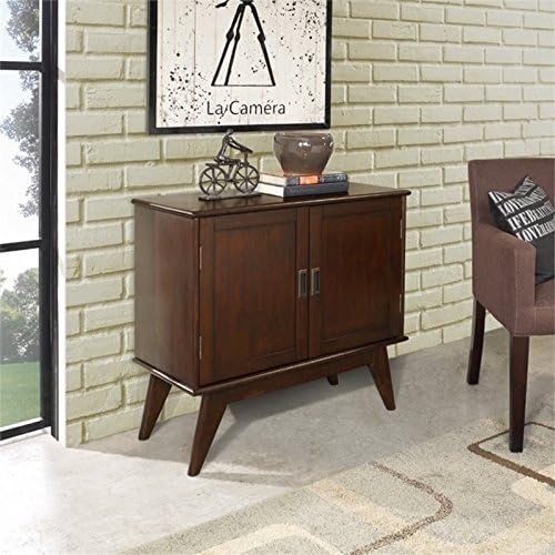 Solid Wood Storage Cabinet in Auburn Brown I63268