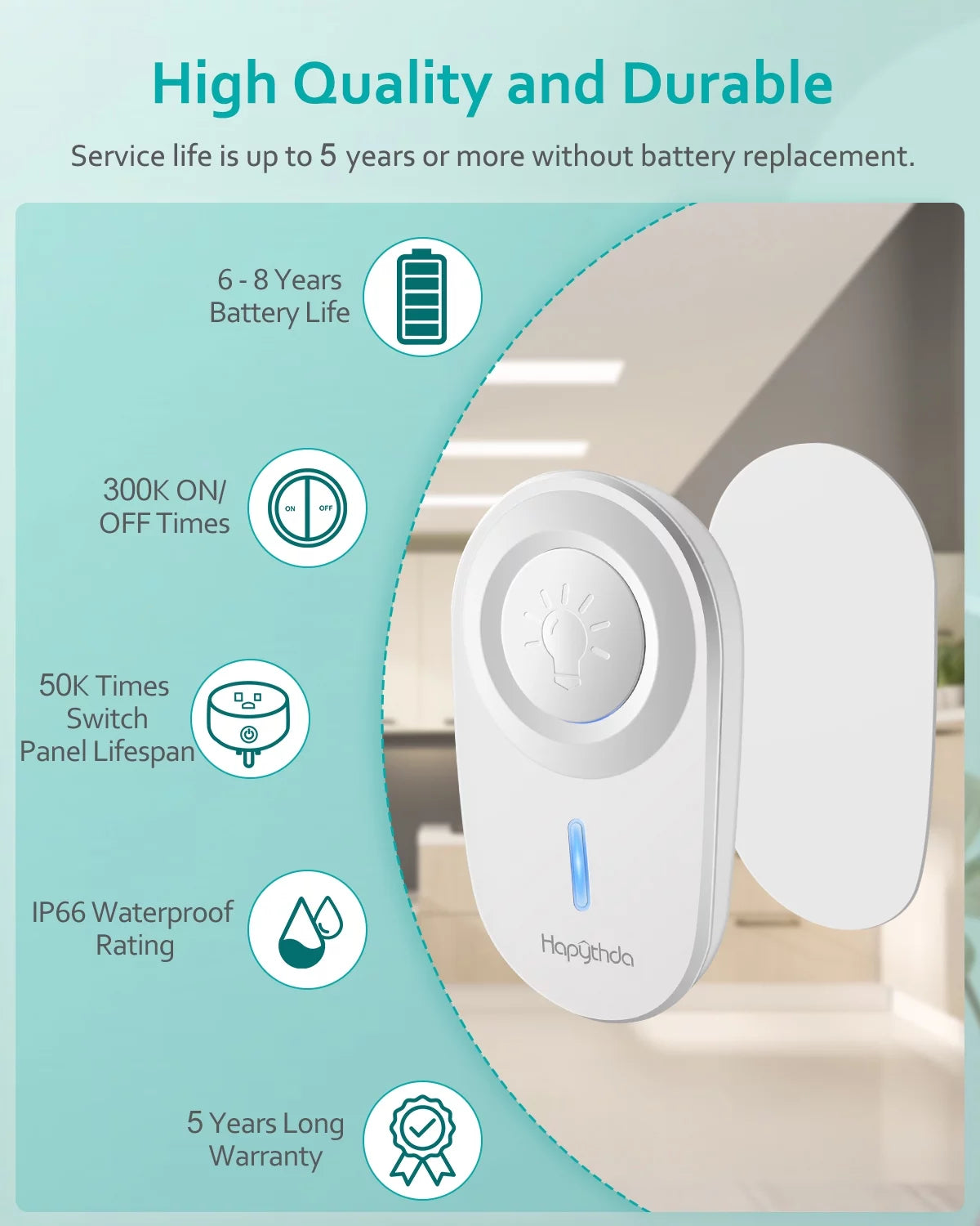 Wireless Remote Control Electrical Outlet Switch White T7056