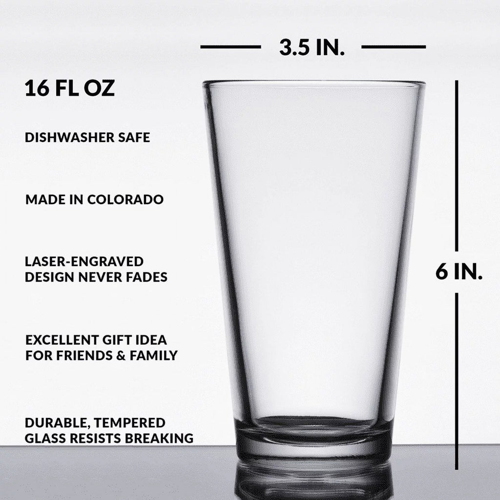 16oz Engraved Pint Glass S660