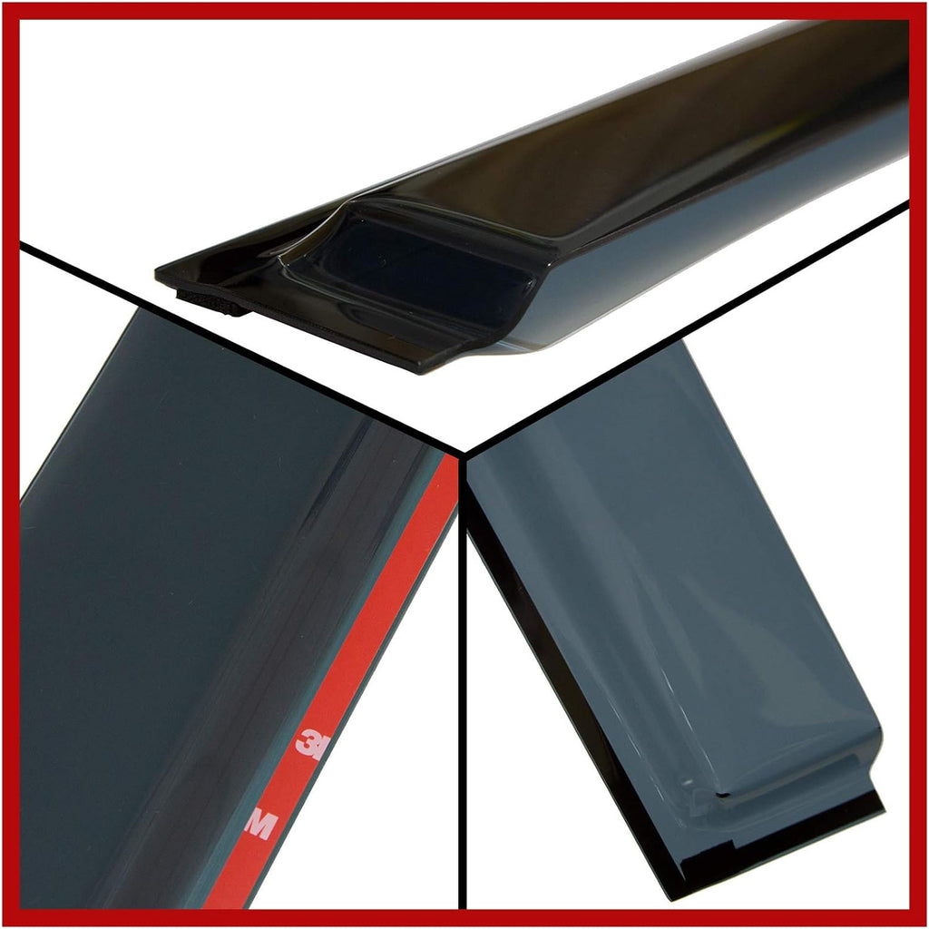 Side Window Vent Visor Deflectors Rain Guards Pack of 2 A617347