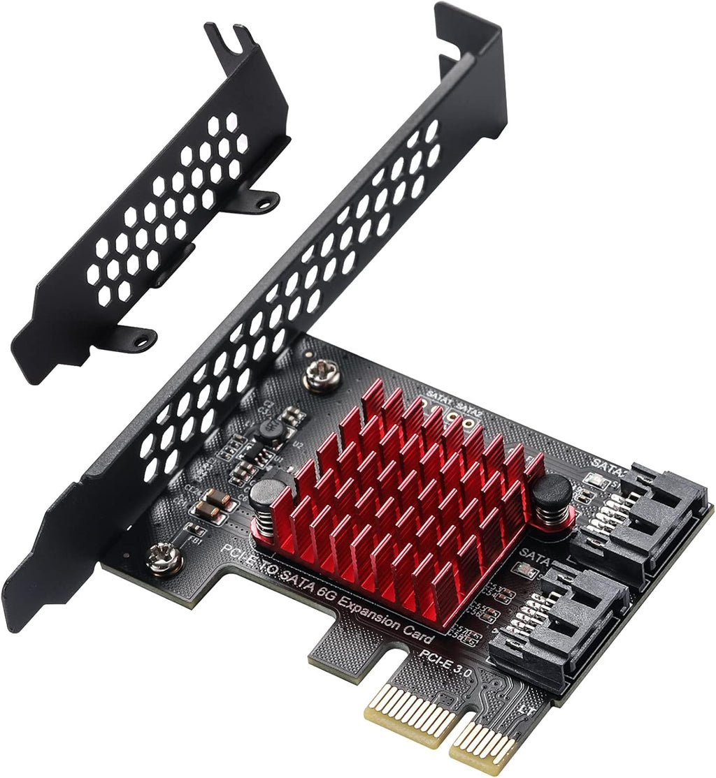 24 Port PCIe SATA 3.0 Card with SATA Cables and Power Splitter Cable R256758