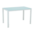 White Tempered Glass Computer Desk Z98107