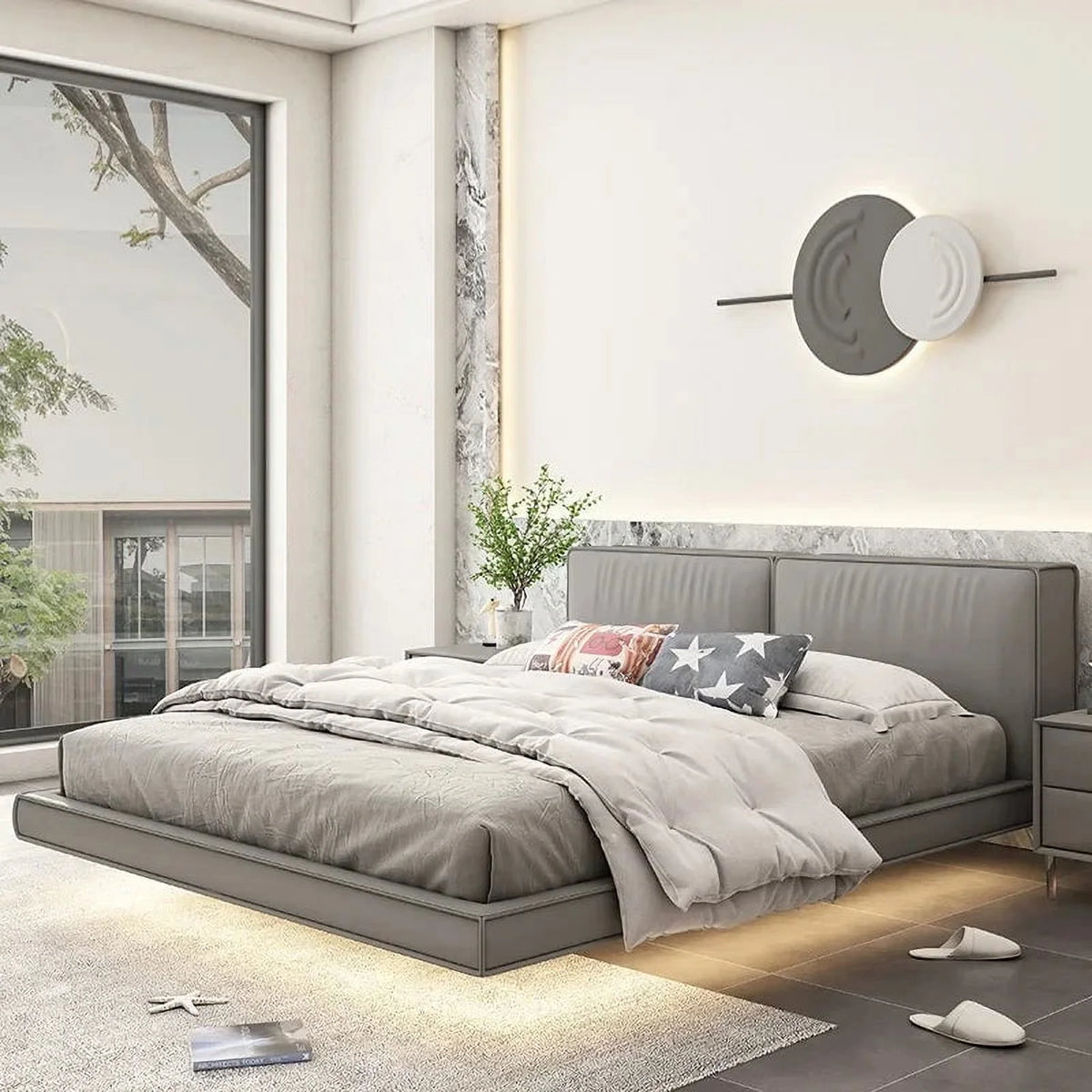 Leather Queen Bed Frame E162