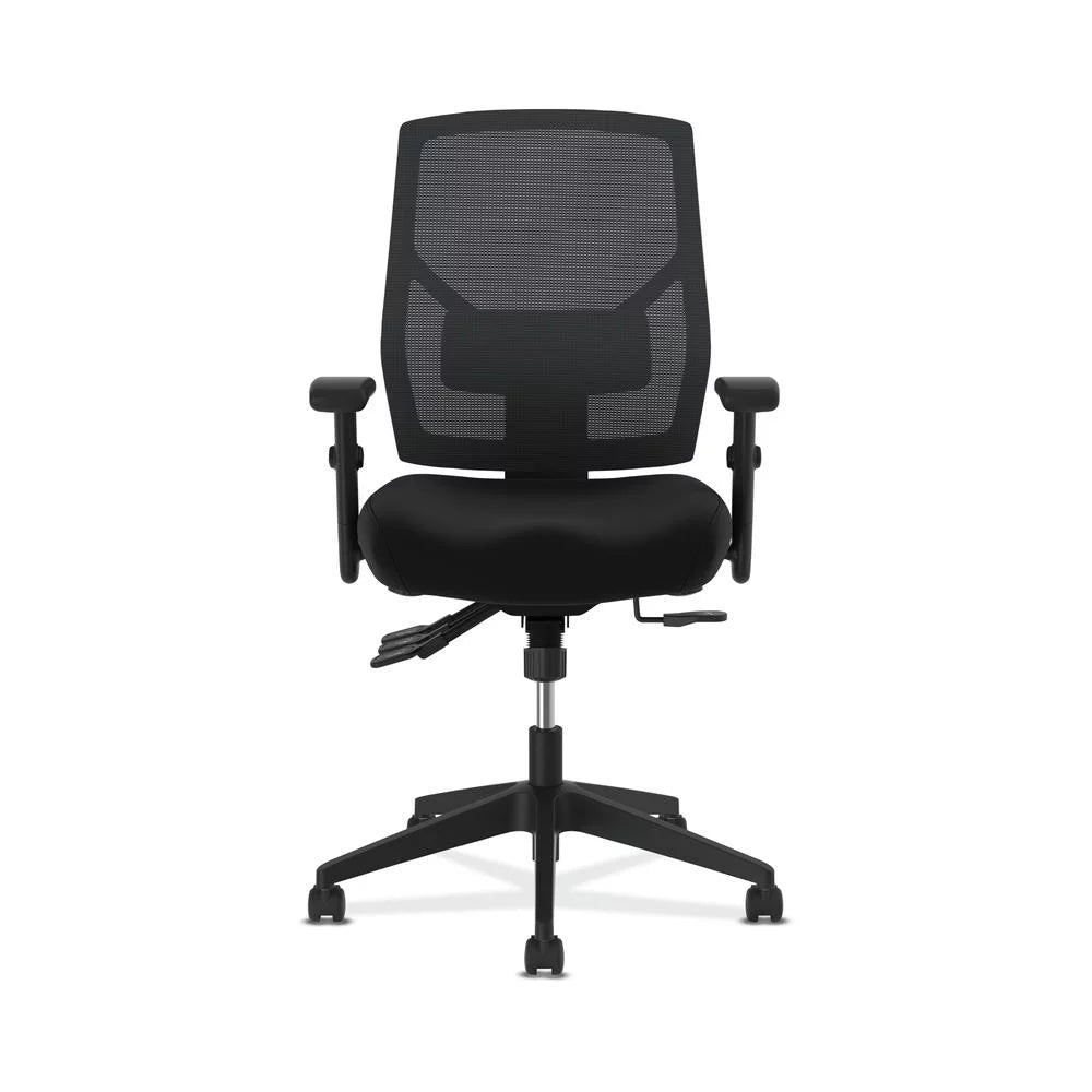 Black Mesh Bonded Leather High-Back Task Chair S775