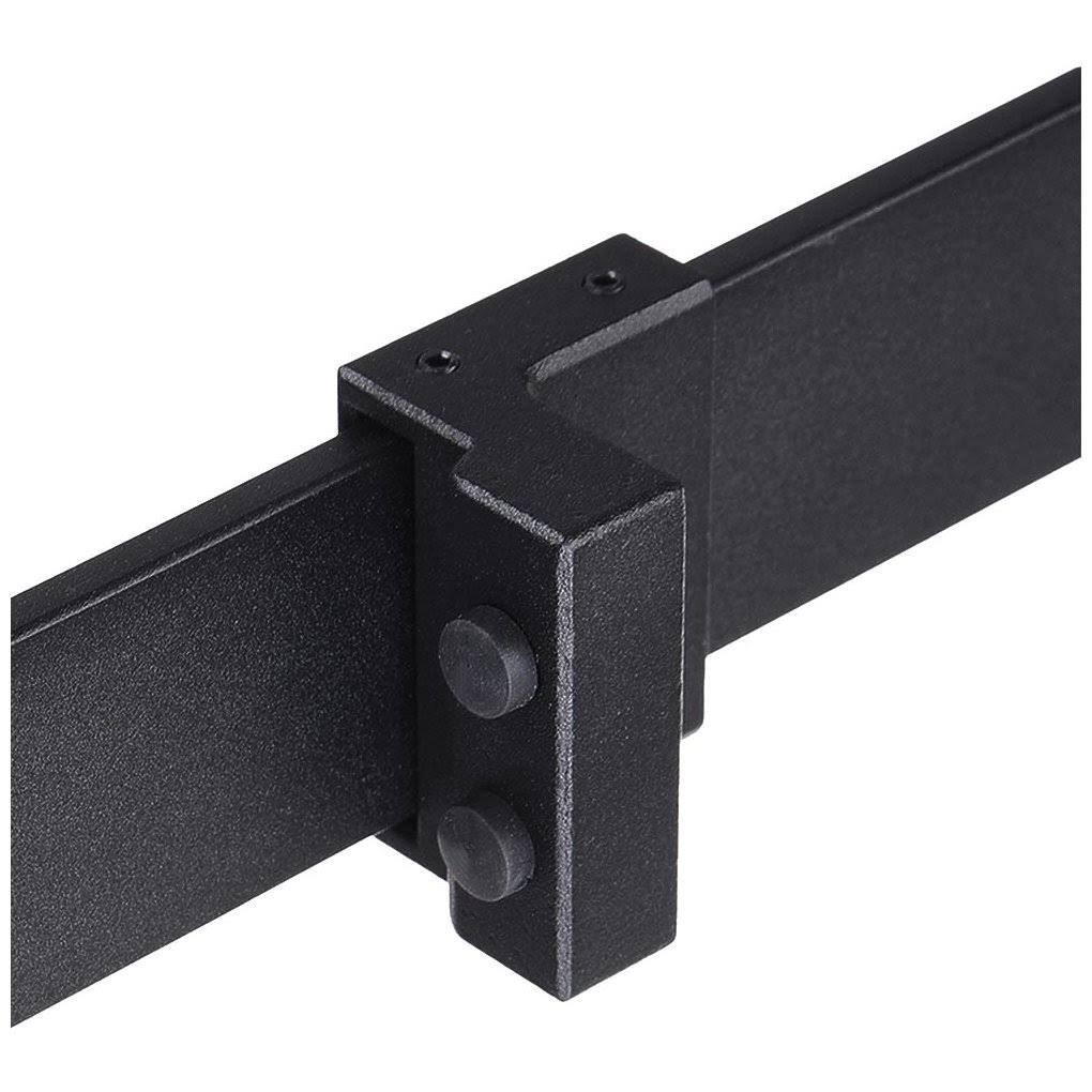 6 ft Carbon Steel Sliding Barn Door Hardware Kit Track Rail Roller Set Black L907074