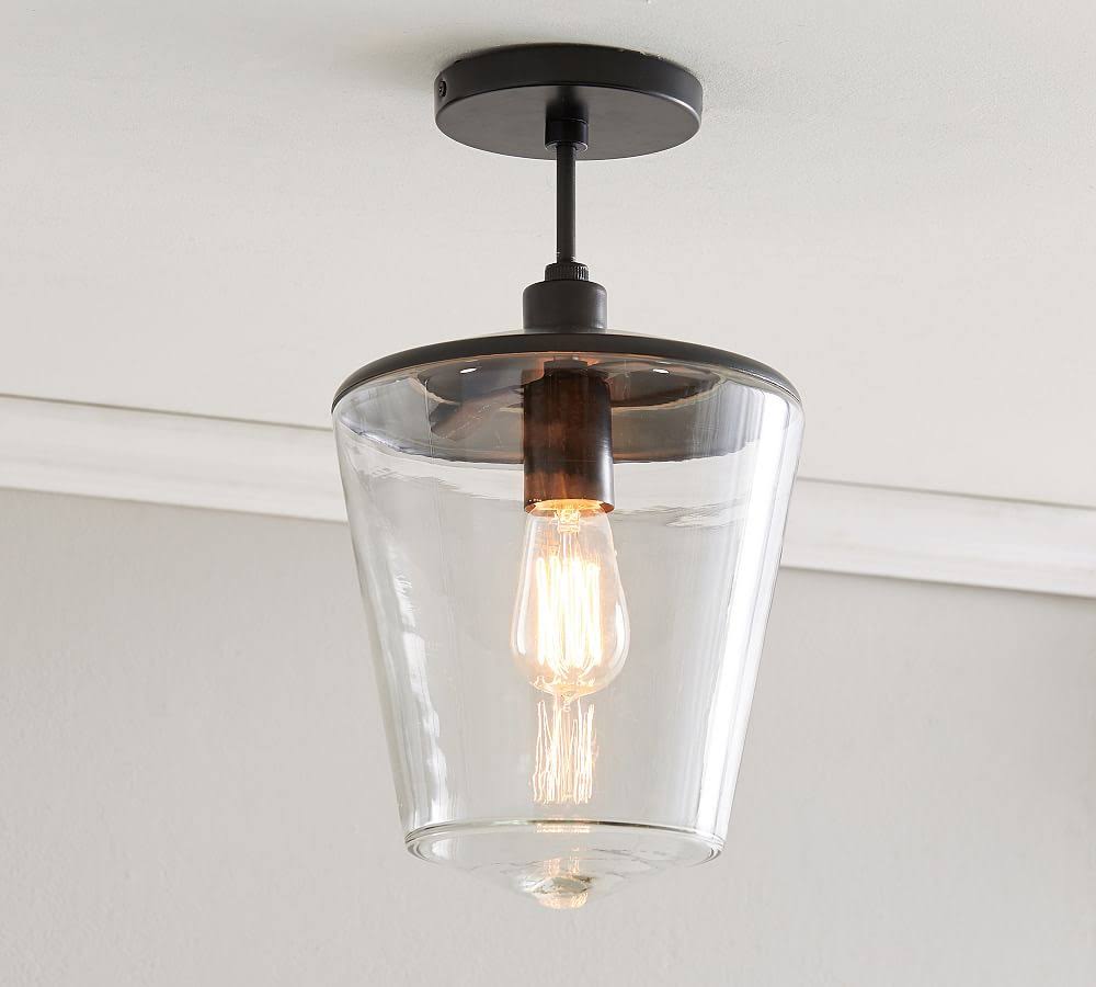 Bronze Glass Flush Mount Z356019