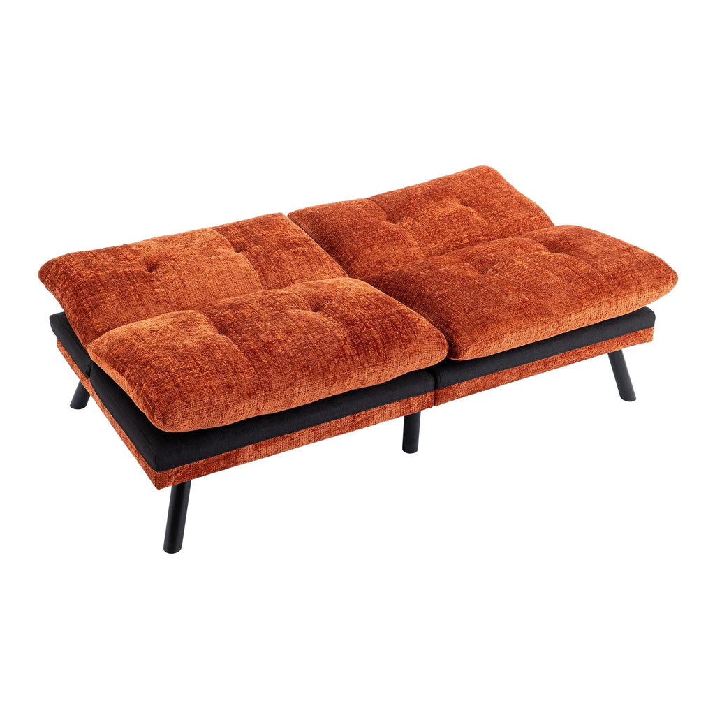 Orange Convertible Sofa Bed N584
