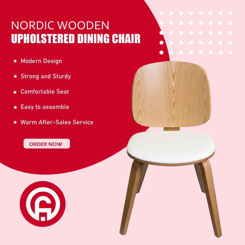 Set of 2 Wooden Dining Chair with Cushion Z9591
