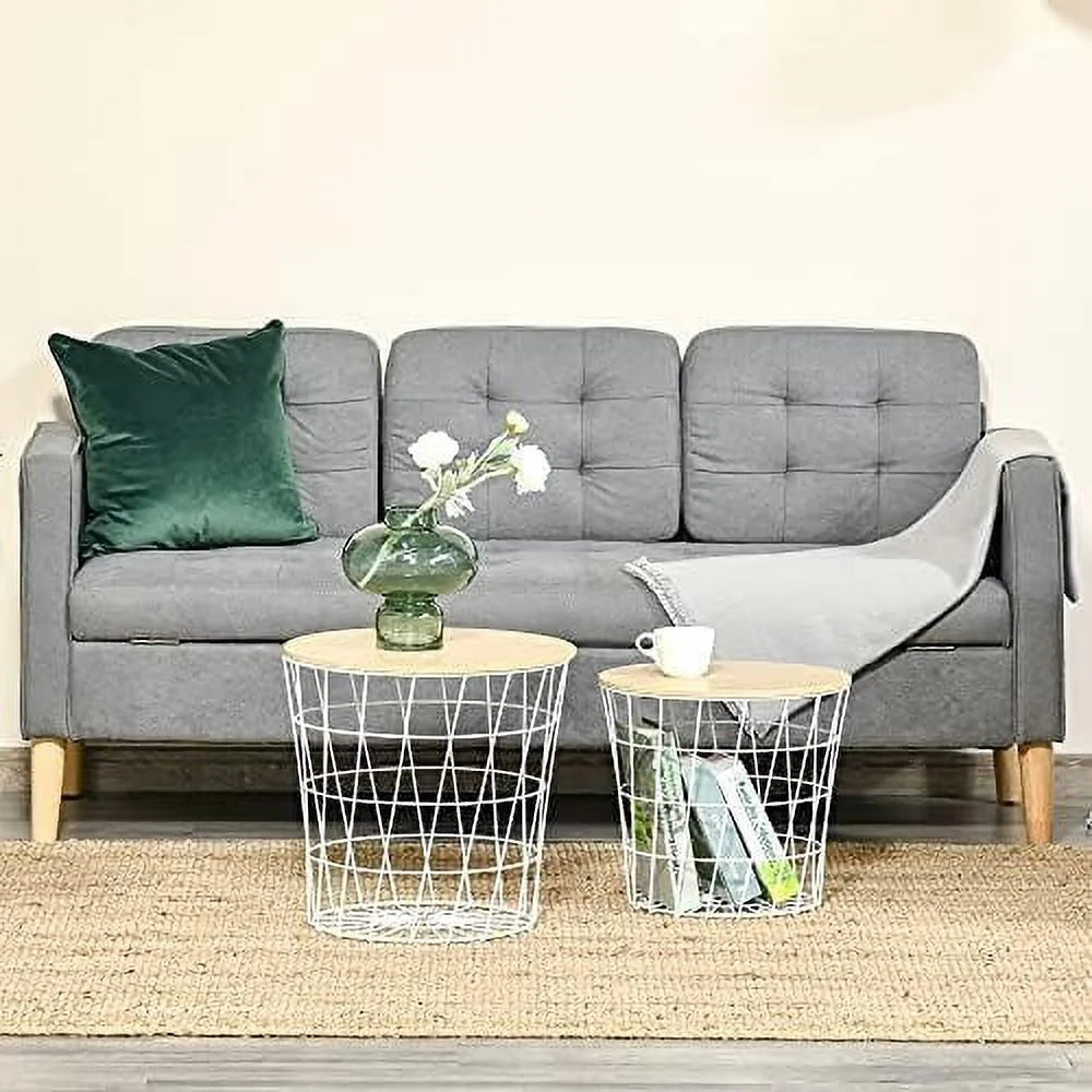 White Nesting End Tables with Removable Top M6752